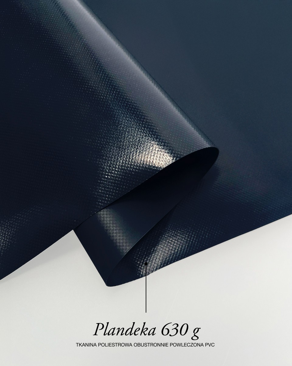 Polyester tarpaulin fabric 630 g/m² (919) navy blue Polyester tarpaulin fabric 630 g/m² (919) navy blue