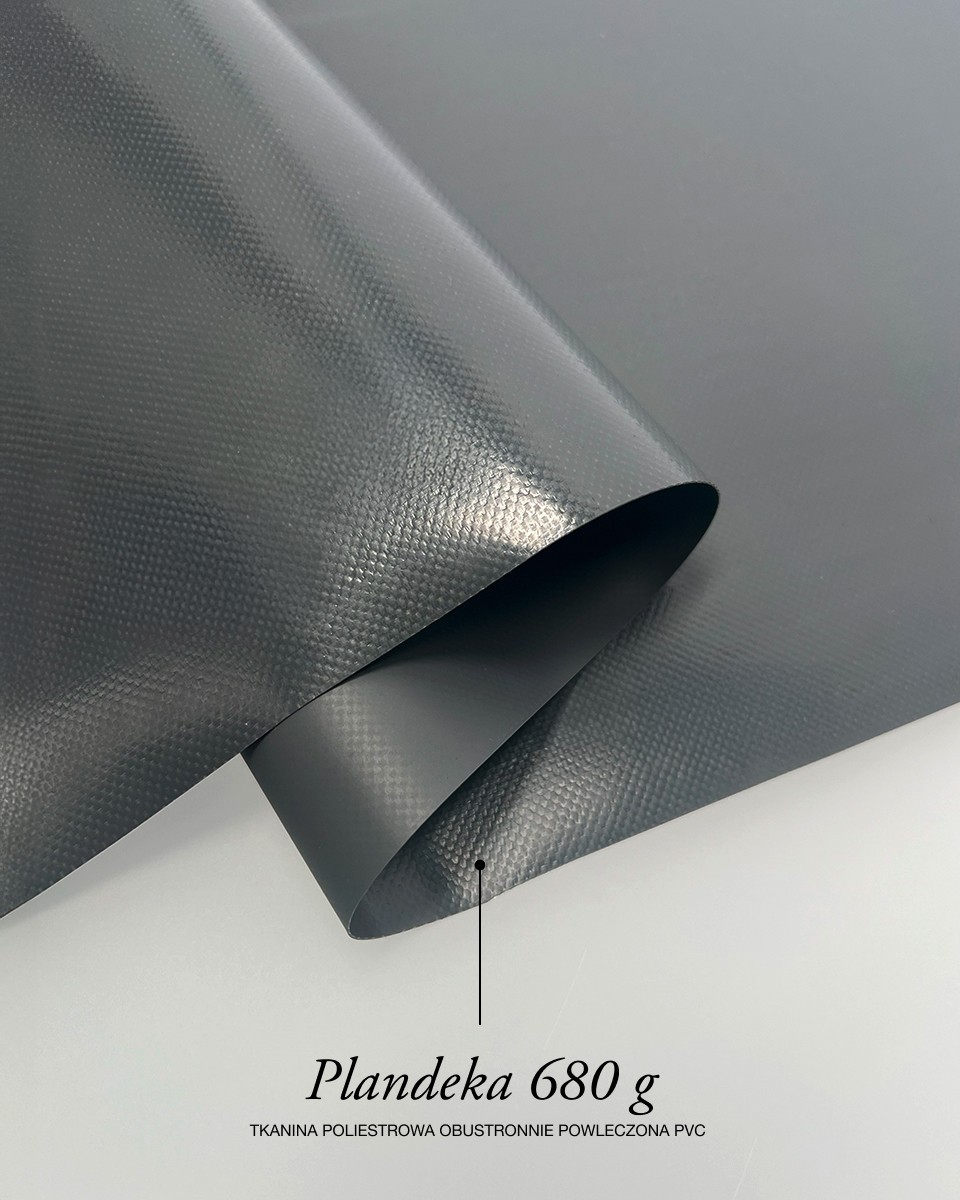 Polyester-Tarpaulin-Gewebe 680 g/m² Reach (301) Dunkelgrau Polyester-Tarpaulin-Gewebe 680 g/m² Reach (301) Dunkelgrau