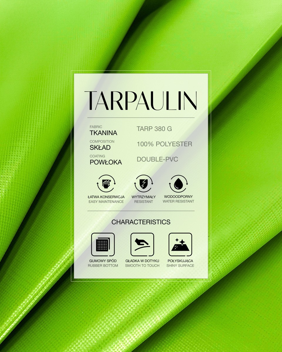 Polyester-Tarpaulin-Gewebe 380 g/m² (684) Hellgrün Polyester-Tarpaulin-Gewebe 380 g/m² (684) Hellgrün