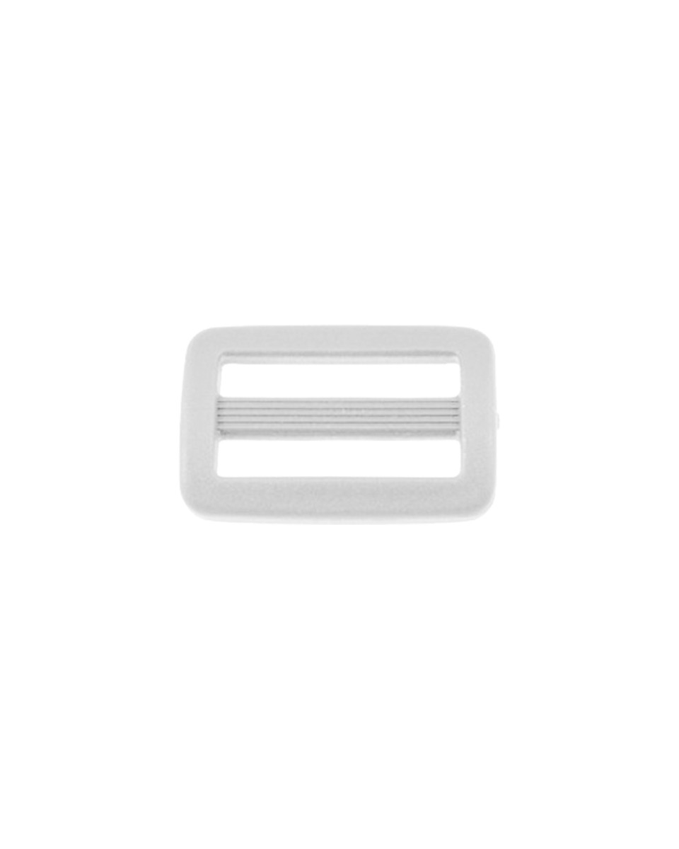 Plastic slide buckle 25/13 mm Ignacy white 100 pcs