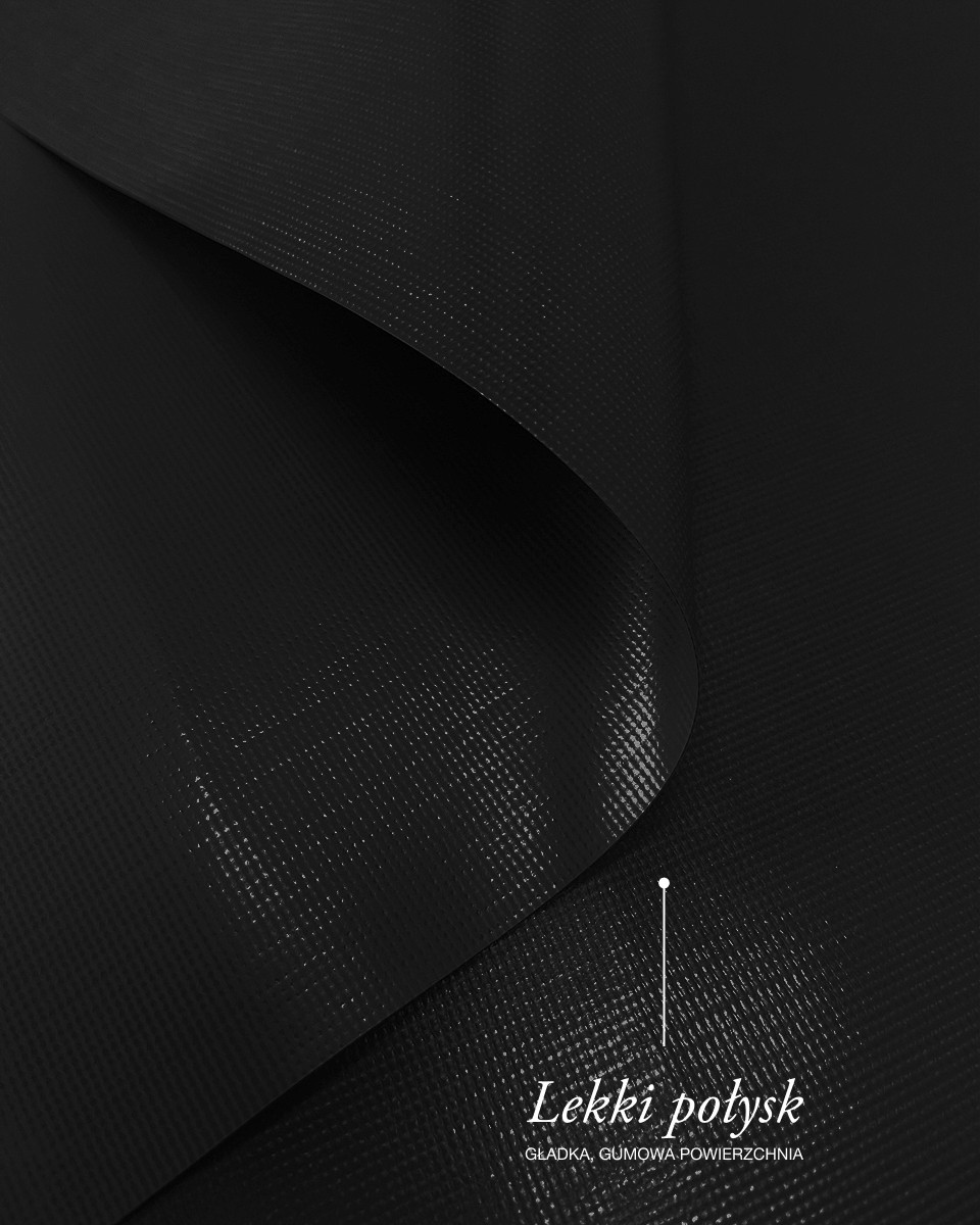 Polyester tarpaulin fabric 380 g/m² (580) black Polyester tarpaulin fabric 380 g/m² (580) black