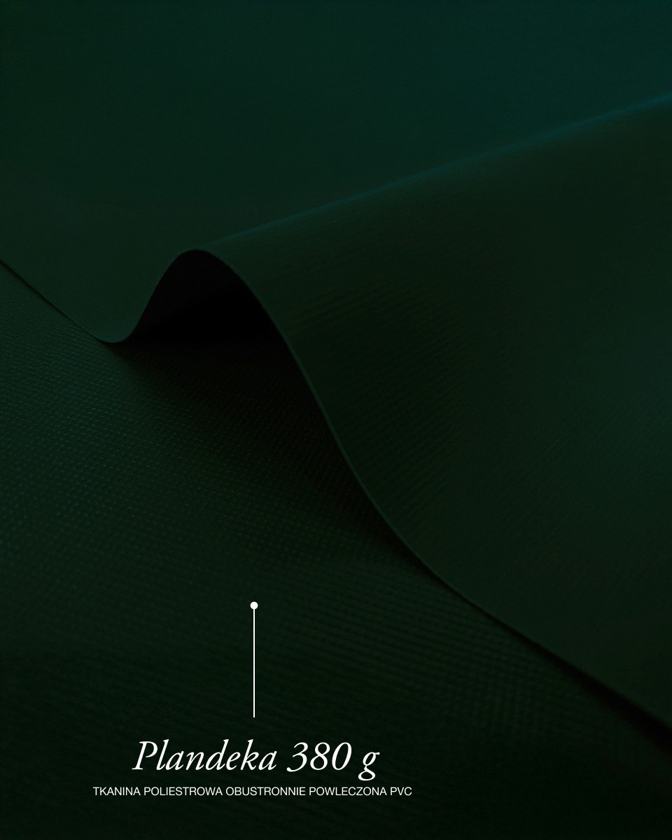 Polyester tarpaulin fabric 380 g/m² (693) dark green Polyester tarpaulin fabric 380 g/m² (693) dark green