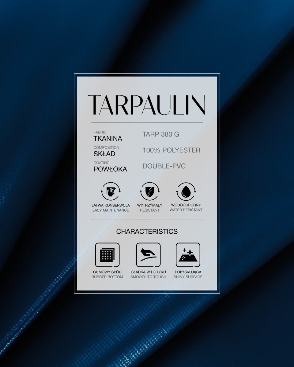 Polyester-Tarpaulin-Gewebe 380 g/m² (918) Blau Polyester-Tarpaulin-Gewebe 380 g/m² (918) Blau