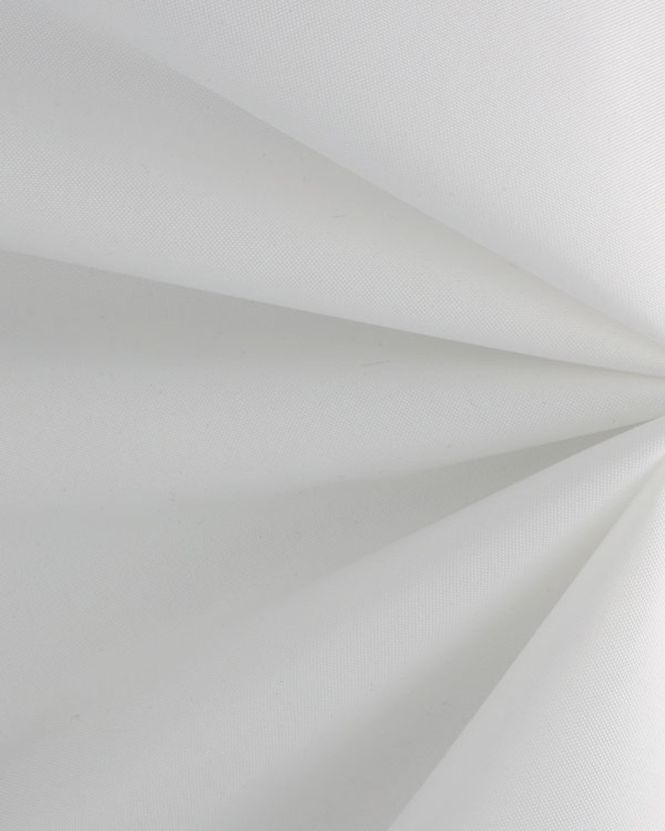 Polyester fabric Oxford 300d  pu*2  waterproof (501)&nbspwhite 160 cm