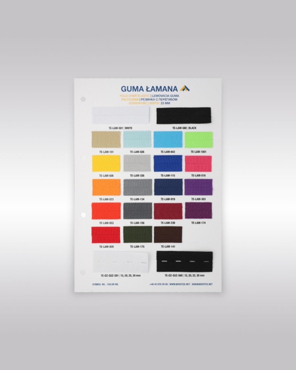 Fold-over elastic catalogue