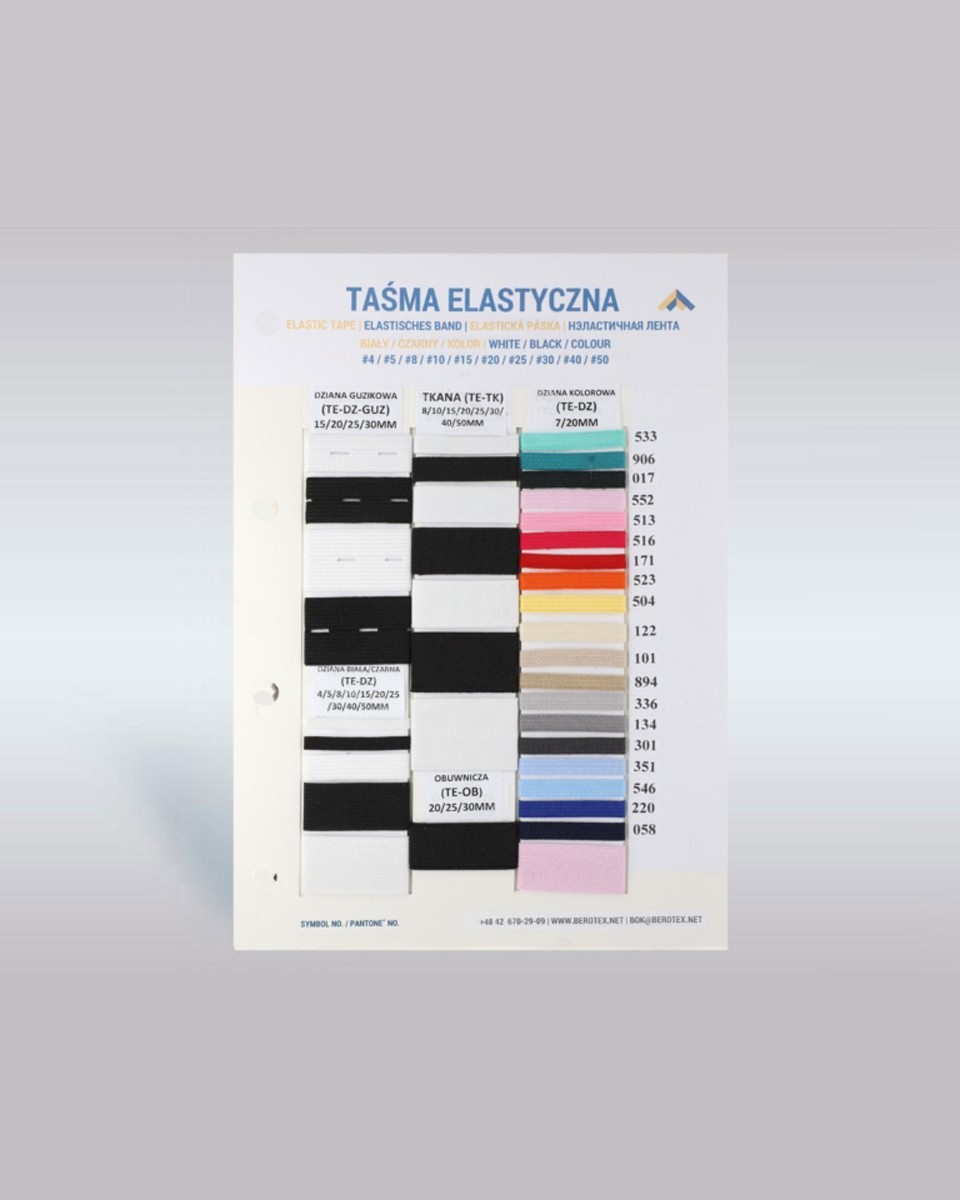 Katalog kolorów taśm elastycznych Katalog kolorów taśm elastycznych