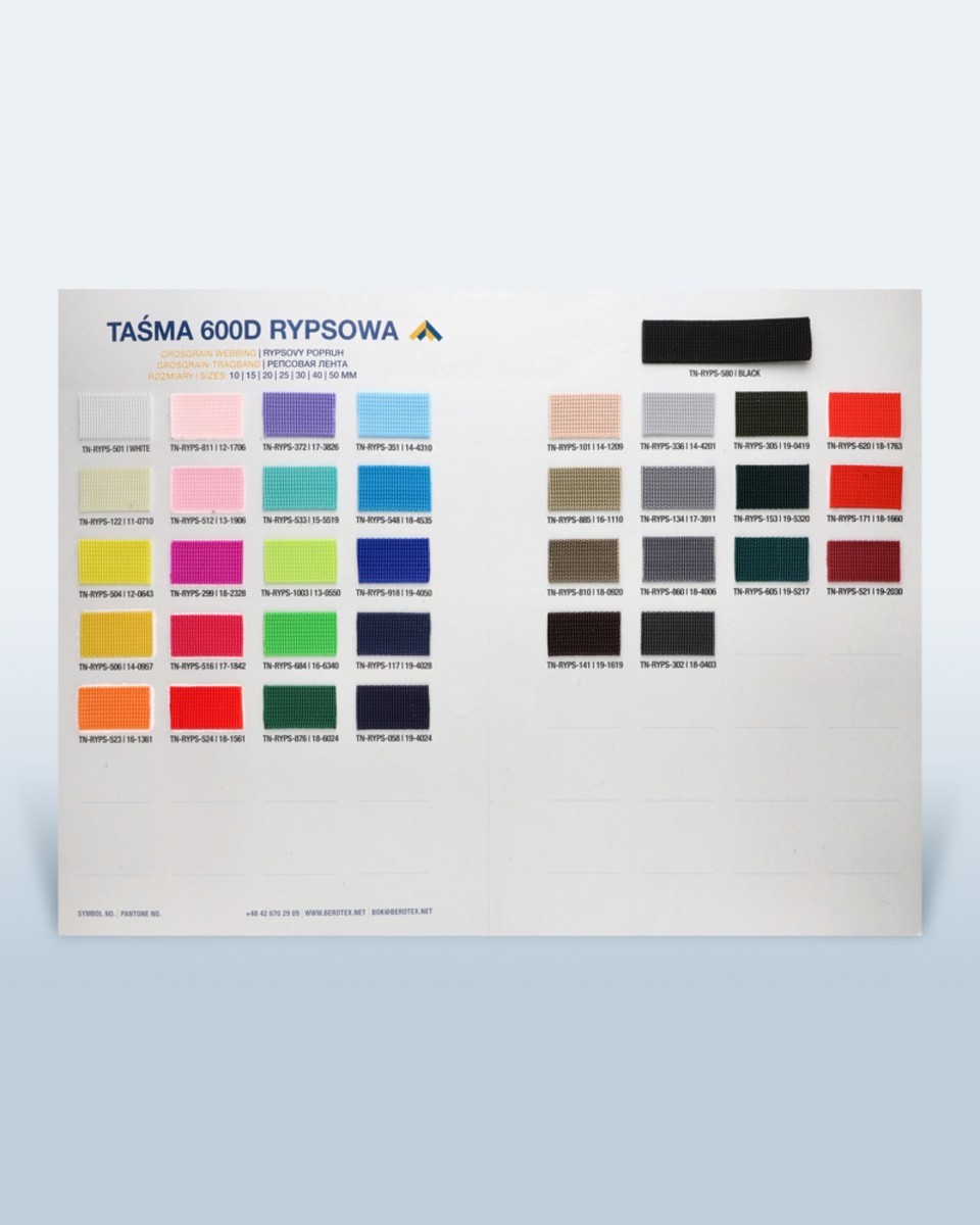 Produkt color webbing 600d