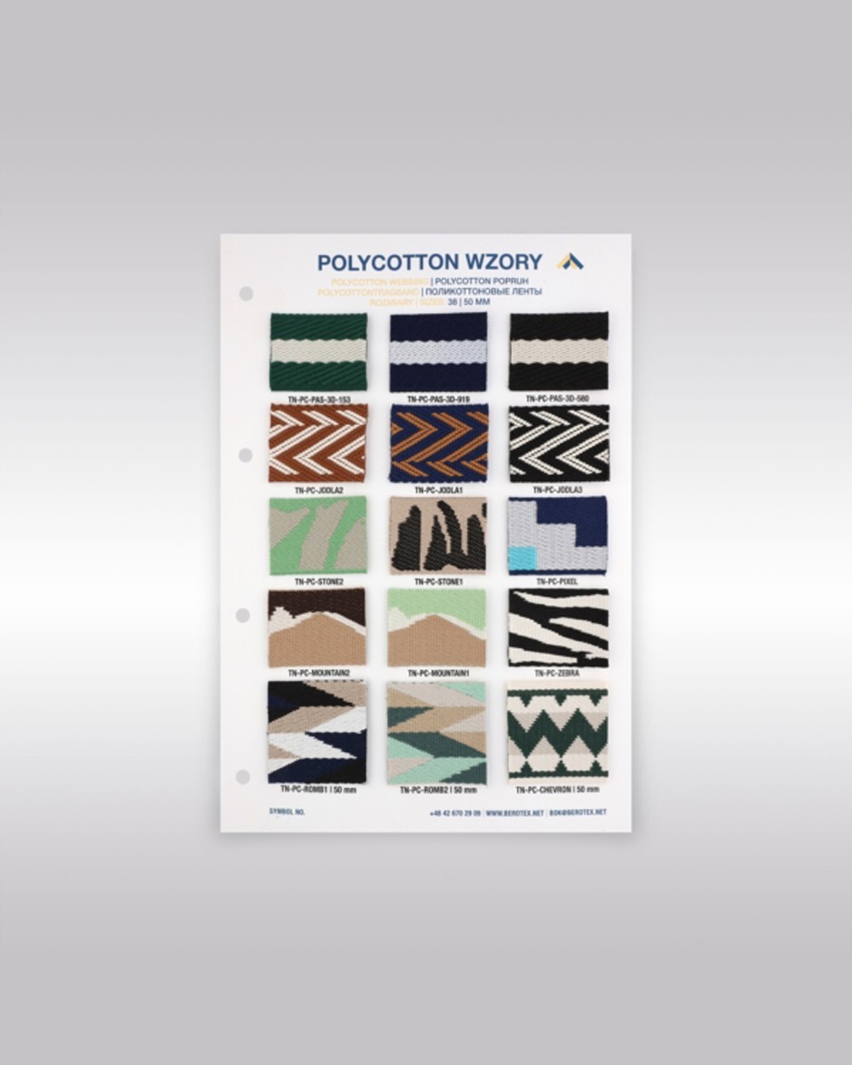 Barva produktu popruhy polycotton Barva produktu popruhy polycotton