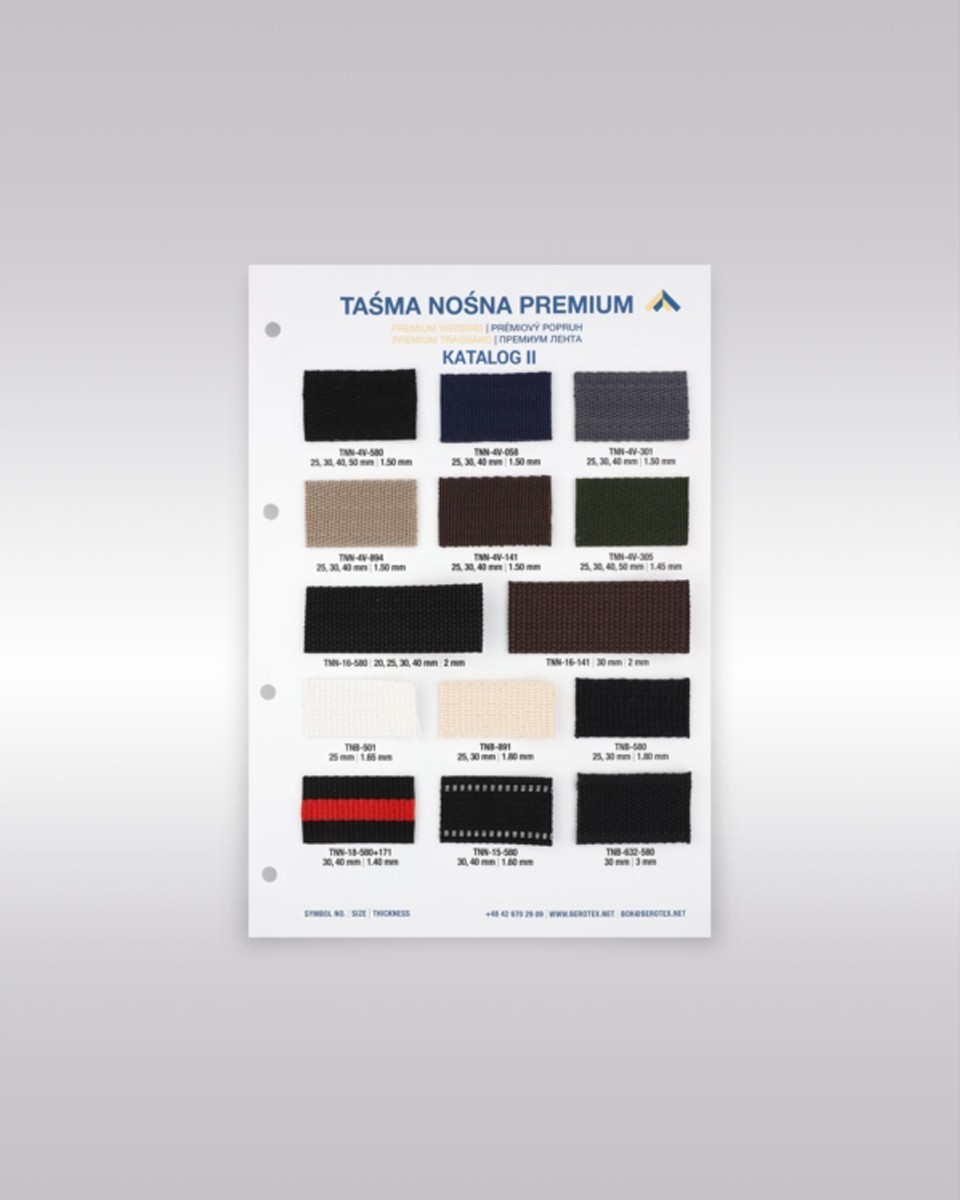 Barva produktu popruhy premium II