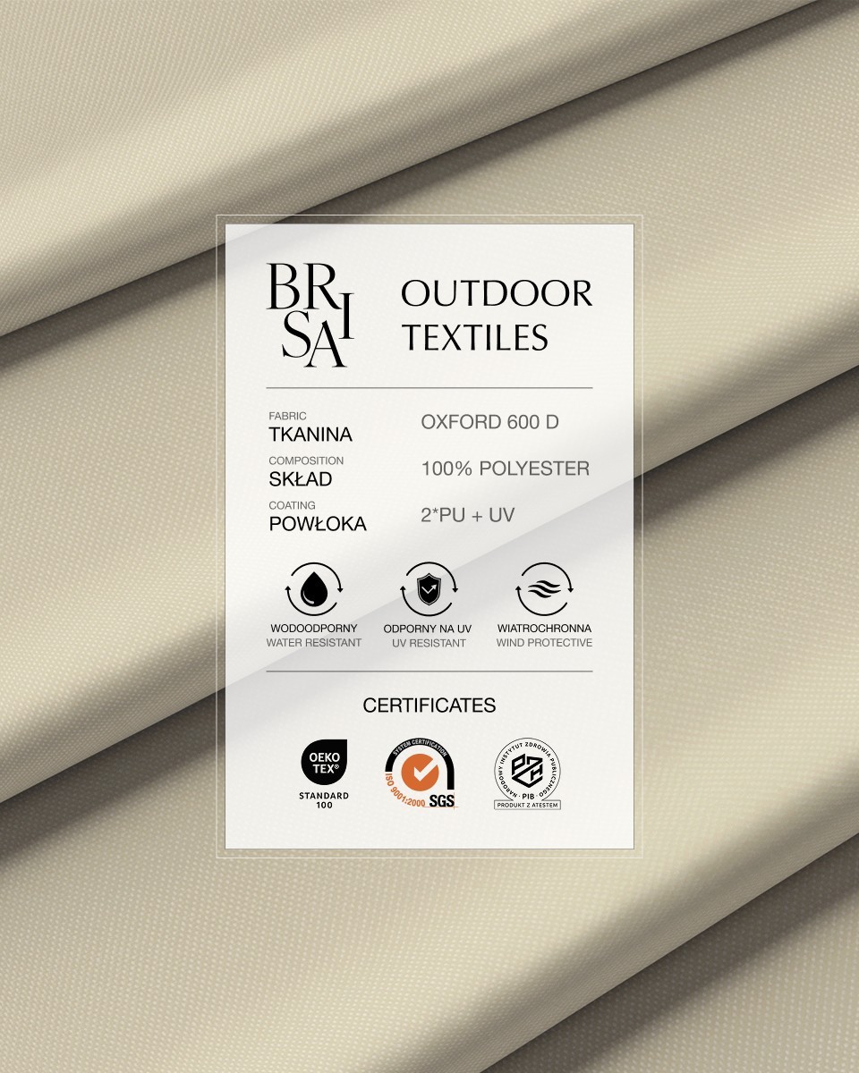 Wasserabweisender Oxford-Stoff 600D PU*2 UV (101) Hellbeige Wasserabweisender Oxford-Stoff 600D PU*2 UV (101) Hellbeige