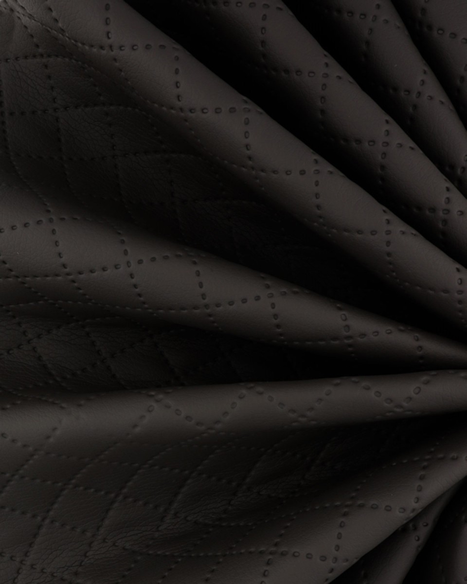 IMITATION QUILTED LEATHER STARS BLACK 140 CM 1 MB IMITATION QUILTED LEATHER STARS BLACK 140 CM 1 MB