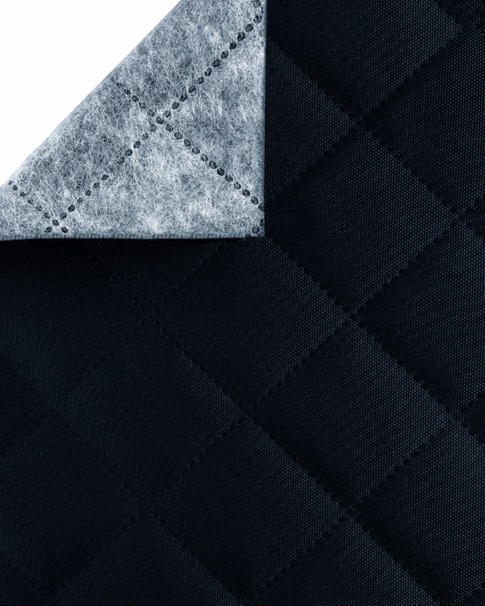 QUILTED POLYESTER FABRIC OXFORD 600D PU*5 WATERPROOF KARO (058) NAVY BLUE 160 CM QUILTED POLYESTER FABRIC OXFORD 600D PU*5 WATERPROOF KARO (058) NAVY BLUE 160 CM