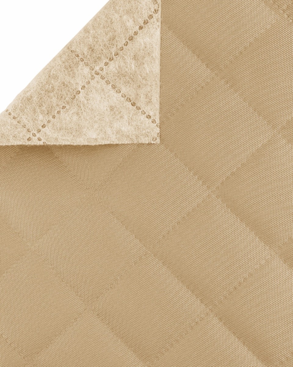 QUILTED POLYESTER FABRIC OXFORD 600D PU*5 WATERPROOF KARO (101) LIGHT BEIGE 160 CM QUILTED POLYESTER FABRIC OXFORD 600D PU*5 WATERPROOF KARO (101) LIGHT BEIGE 160 CM