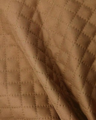 Polyester-steppstoff 600d pu-beschichtet karo dunkelbeige 160 cm 1 lm