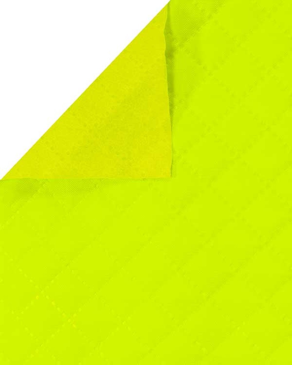 POLYESTER-STEPPSTOFF 420D KARO PU-BESCHICHTET GELB NEON 1005 150  CM