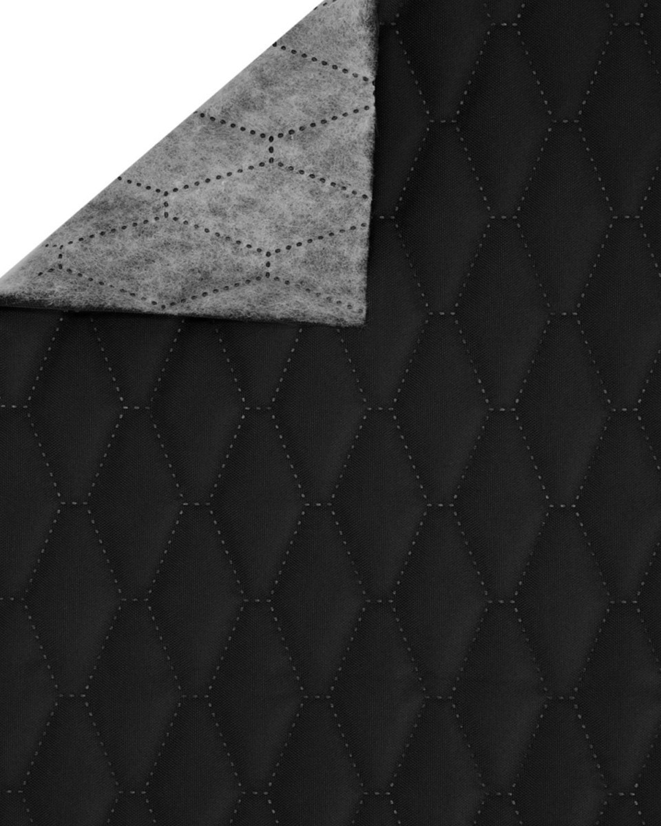 Quilted polyester fabric Oxford 600d pu*2 waterproof premium (580) black 160 cm Quilted polyester fabric Oxford 600d pu*2 waterproof premium (580) black 160 cm