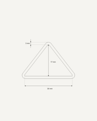 METAL TRIANGLE 30/17/3  MM NICKEL WIRE 100 PCS