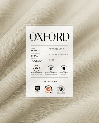 Tkanina poliestrowa Oxford 500D PU (031) jasnobeżowa