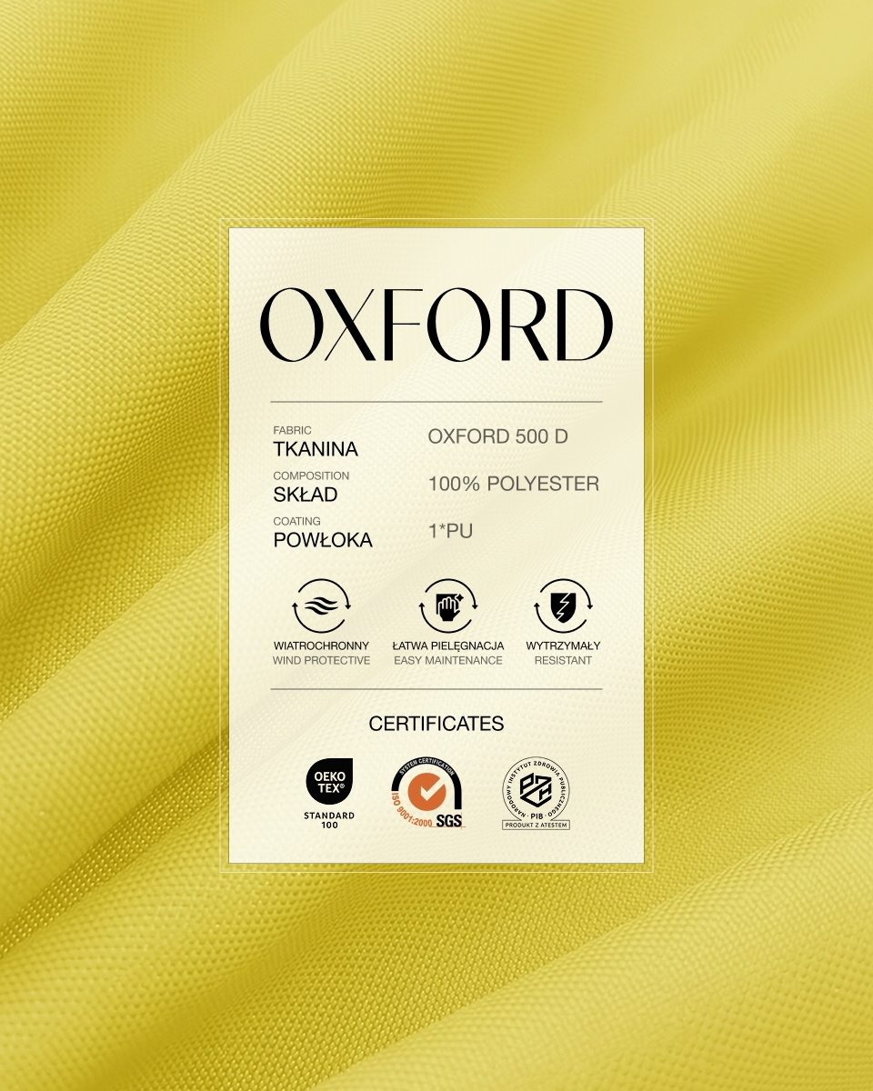 Polyester-Oxford-Stoff 500D PU (050) Zitronengelb Polyester-Oxford-Stoff 500D PU (050) Zitronengelb