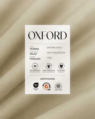 Tkanina poliestrowa Oxford 500D PU (101) jasnobeżowa