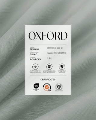 Tkanina poliestrowa Oxford 500D PU (119) szara