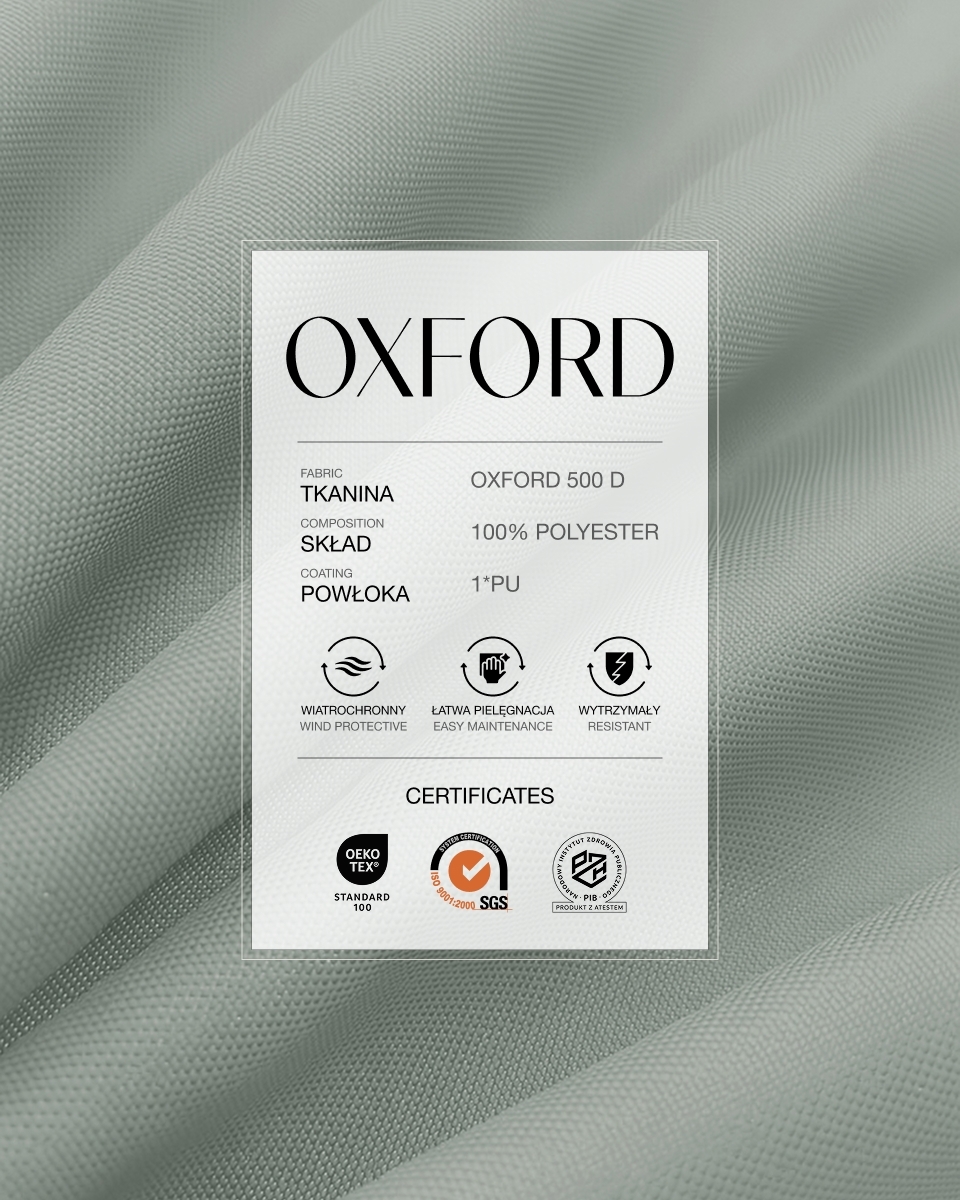 Полиэстеровая ткань Oxford 500D PU (119) серый