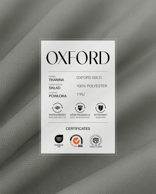 Tkanina poliestrowa Oxford 500D PU (134) szara