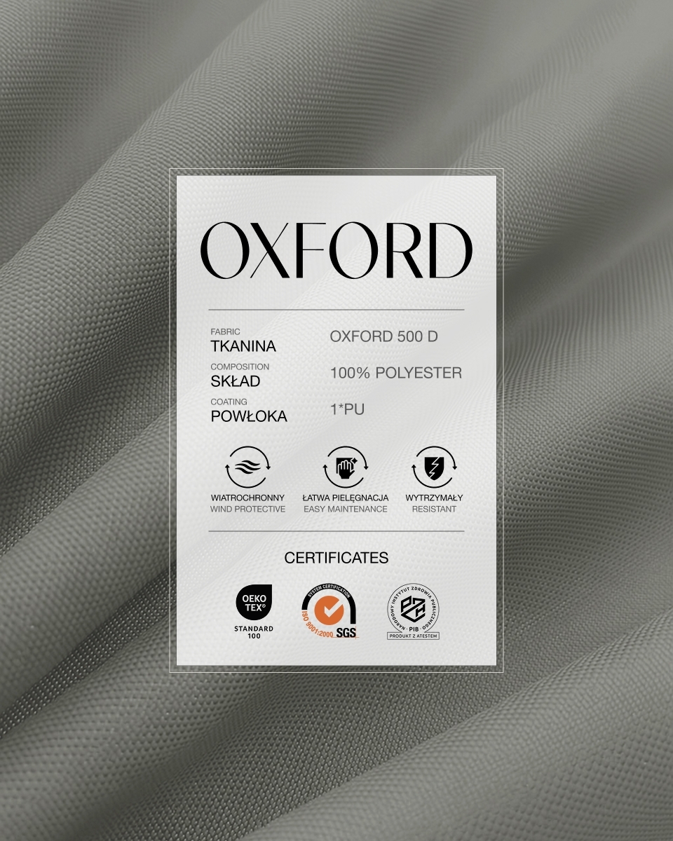 Полиэстеровая ткань Oxford 500D PU (134) серый
