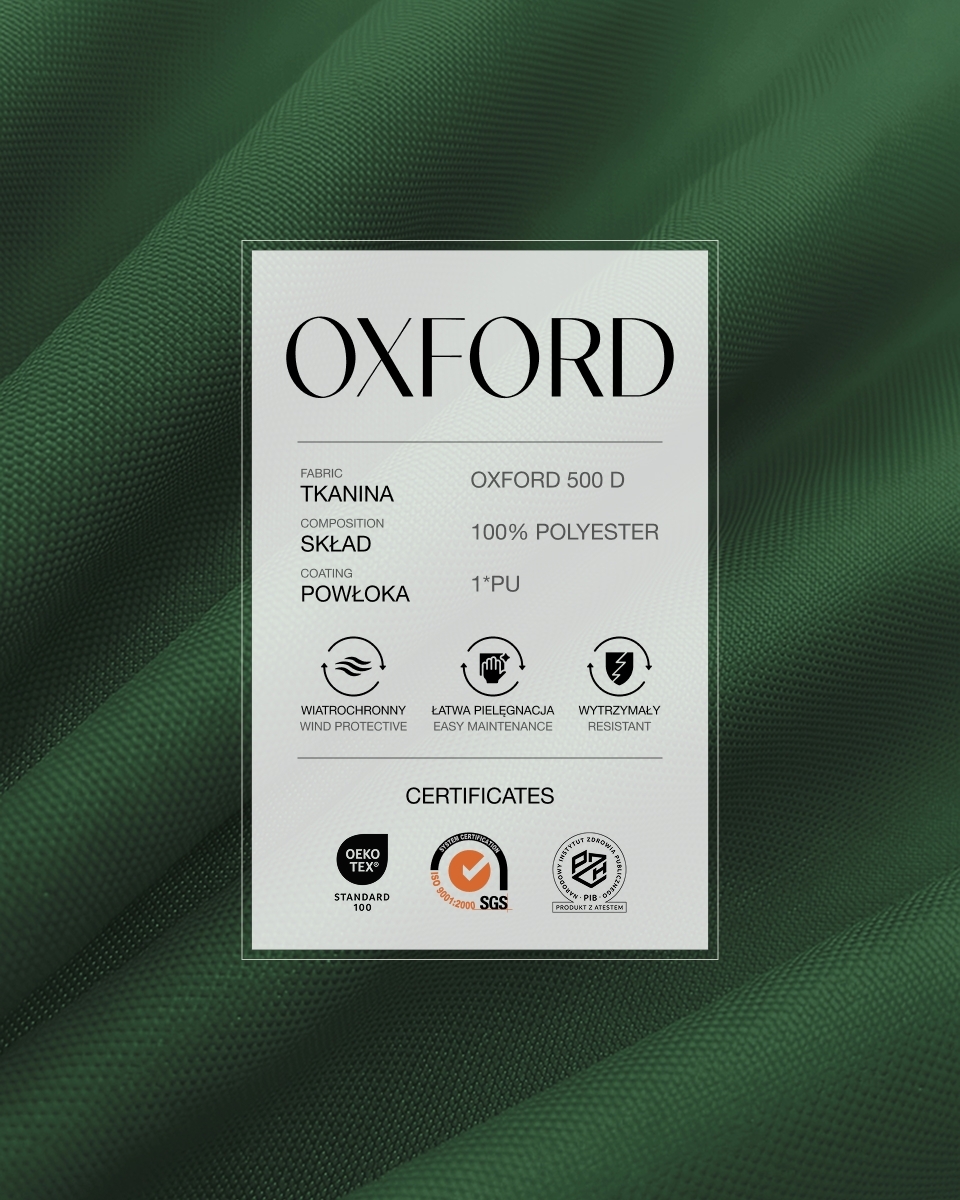 Tkanina poliestrowa Oxford 500D PU (153) ciemnozielona