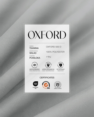 Polyester-Oxford-Stoff 500D PU (336)  Hellgrau