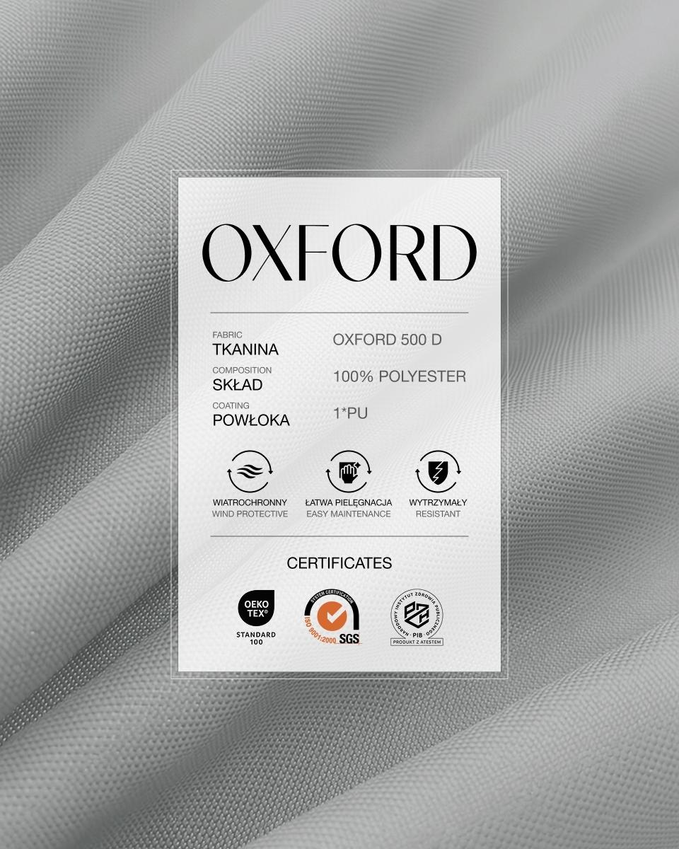 Polyester Oxford Fabric 500D PU (336) light  grey