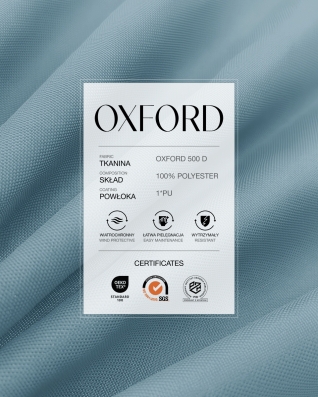 Tkanina poliestrowa Oxford 500D PU (350) niebieski stalowy