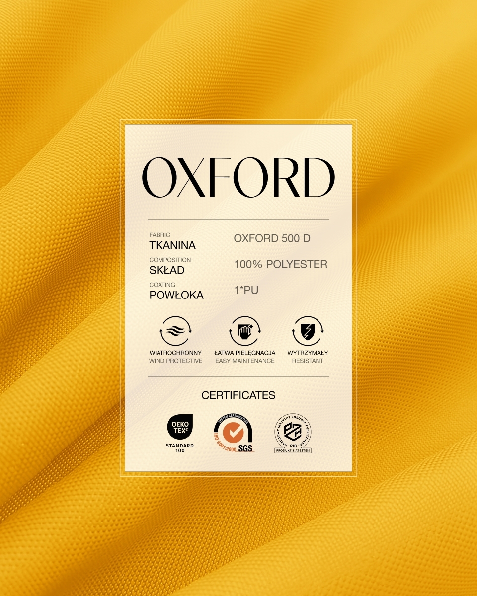 Полиэстеровая ткань Oxford 500D PU (506) жёлтый Полиэстеровая ткань Oxford 500D PU (506) жёлтый