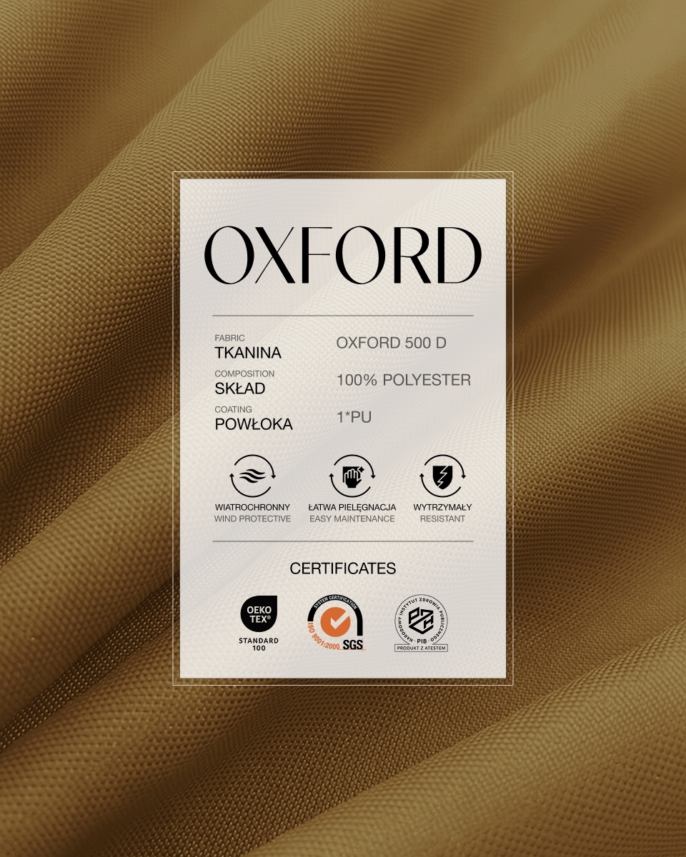 Polyester-Oxford-Stoff 500D PU (508) Hellrost Polyester-Oxford-Stoff 500D PU (508) Hellrost