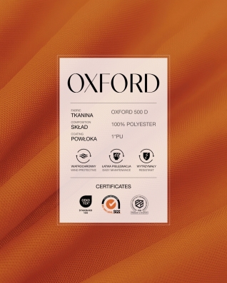 Tkanina poliestrowa Oxford 500D PU (523) pomarańczowa