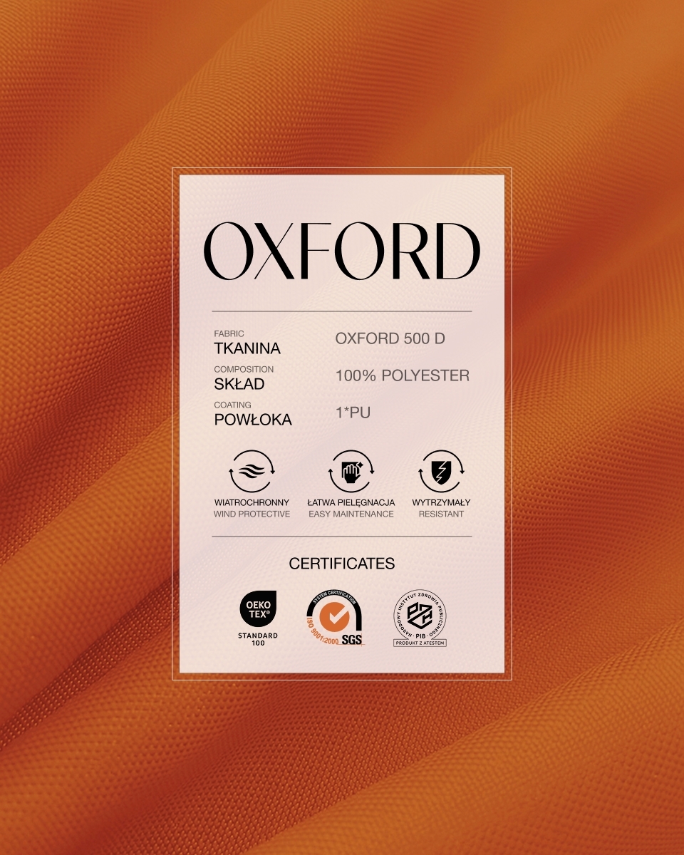 Polyester-Oxford-Stoff 500D PU (523) Orange Polyester-Oxford-Stoff 500D PU (523) Orange
