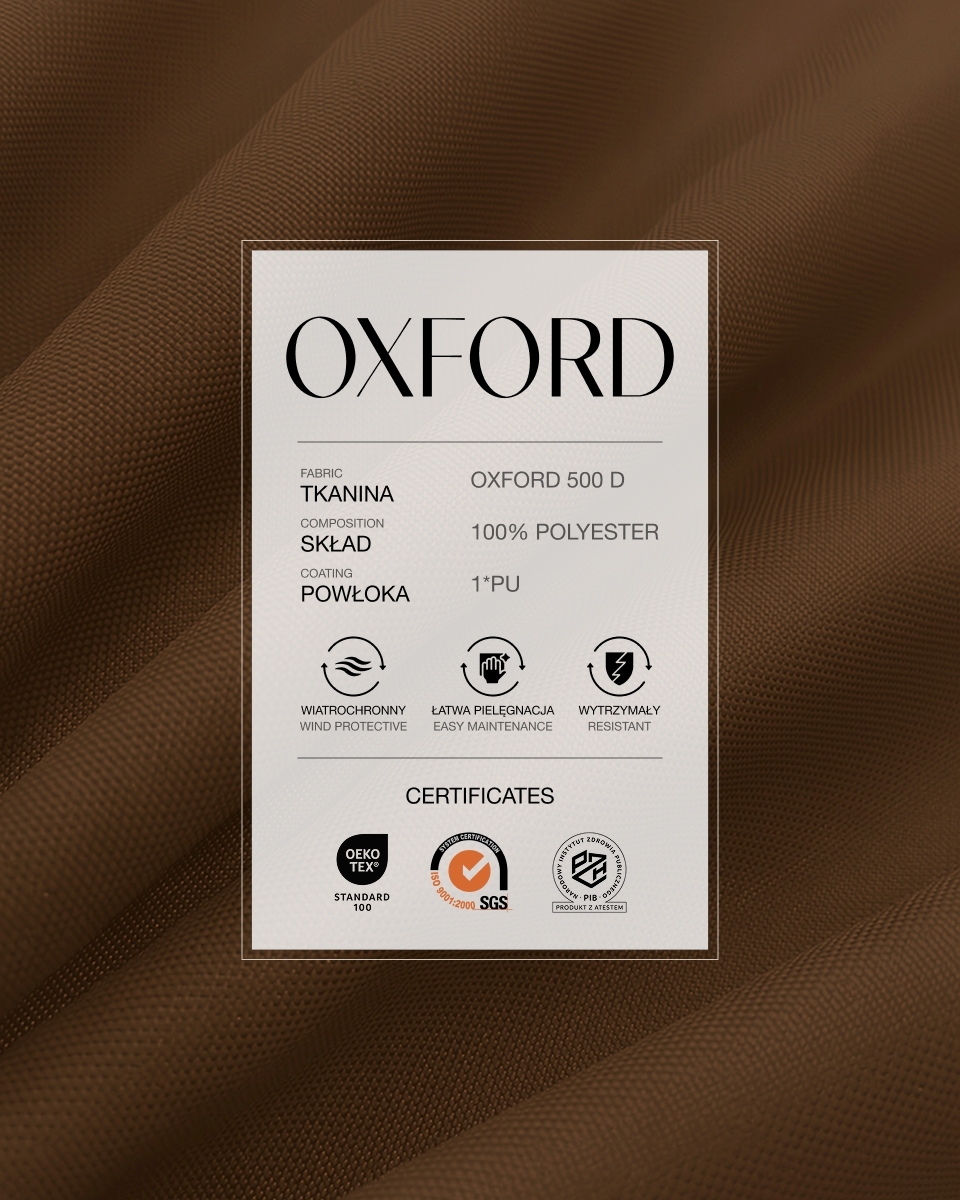 Polyester-Oxford-Stoff 500D PU (568) Braun Polyester-Oxford-Stoff 500D PU (568) Braun