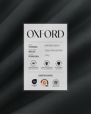 Полиэстеровая ткань Oxford 500D PU (580) чёрный