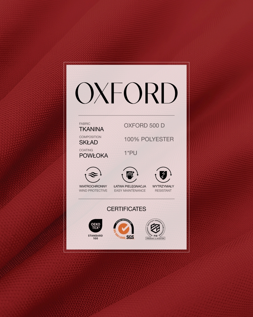 Polyester Oxford Fabric 500D PU (620) red