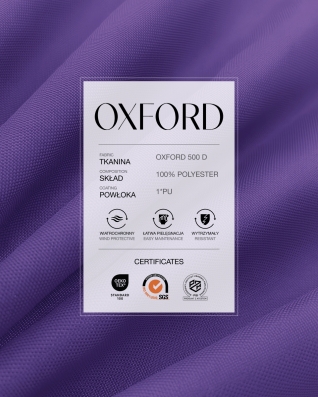 Tkanina poliestrowa Oxford 500D PU (680) fioletowa