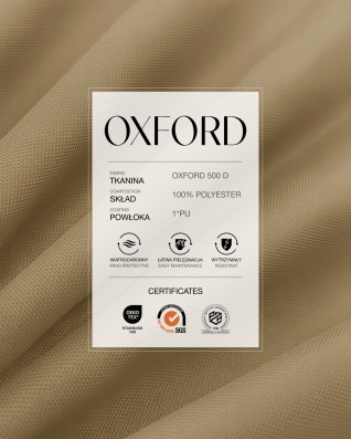 Tkanina poliestrowa Oxford 500D PU (894) ciemnobeżowa