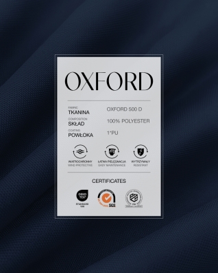 Tkanina poliestrowa Oxford 500D PU (919) granatowa