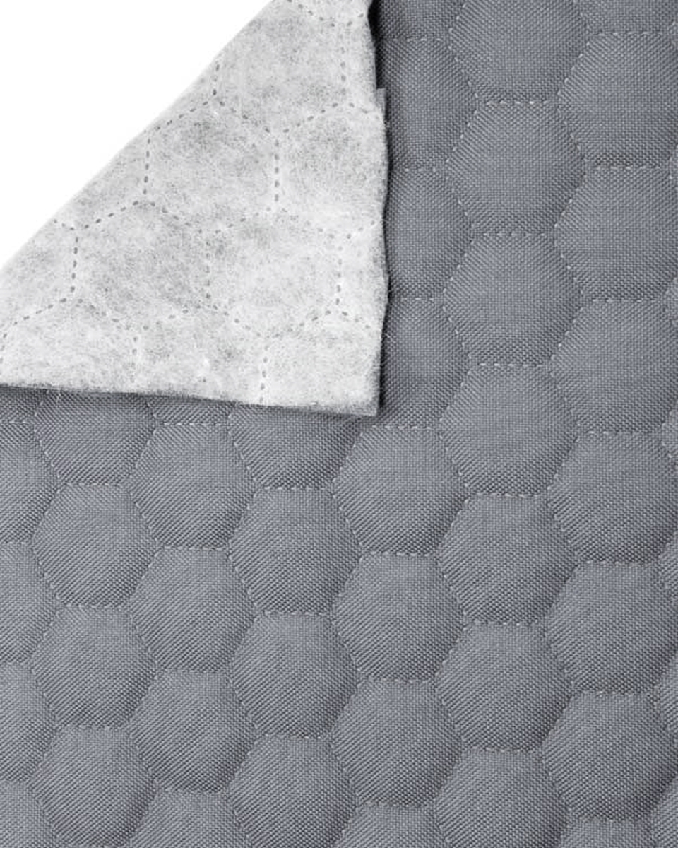 Quilted polyester fabric Oxford 600d pu*2 waterproof honeycomb (032) light grey 160 cm Quilted polyester fabric Oxford 600d pu*2 waterproof honeycomb (032) light grey 160 cm