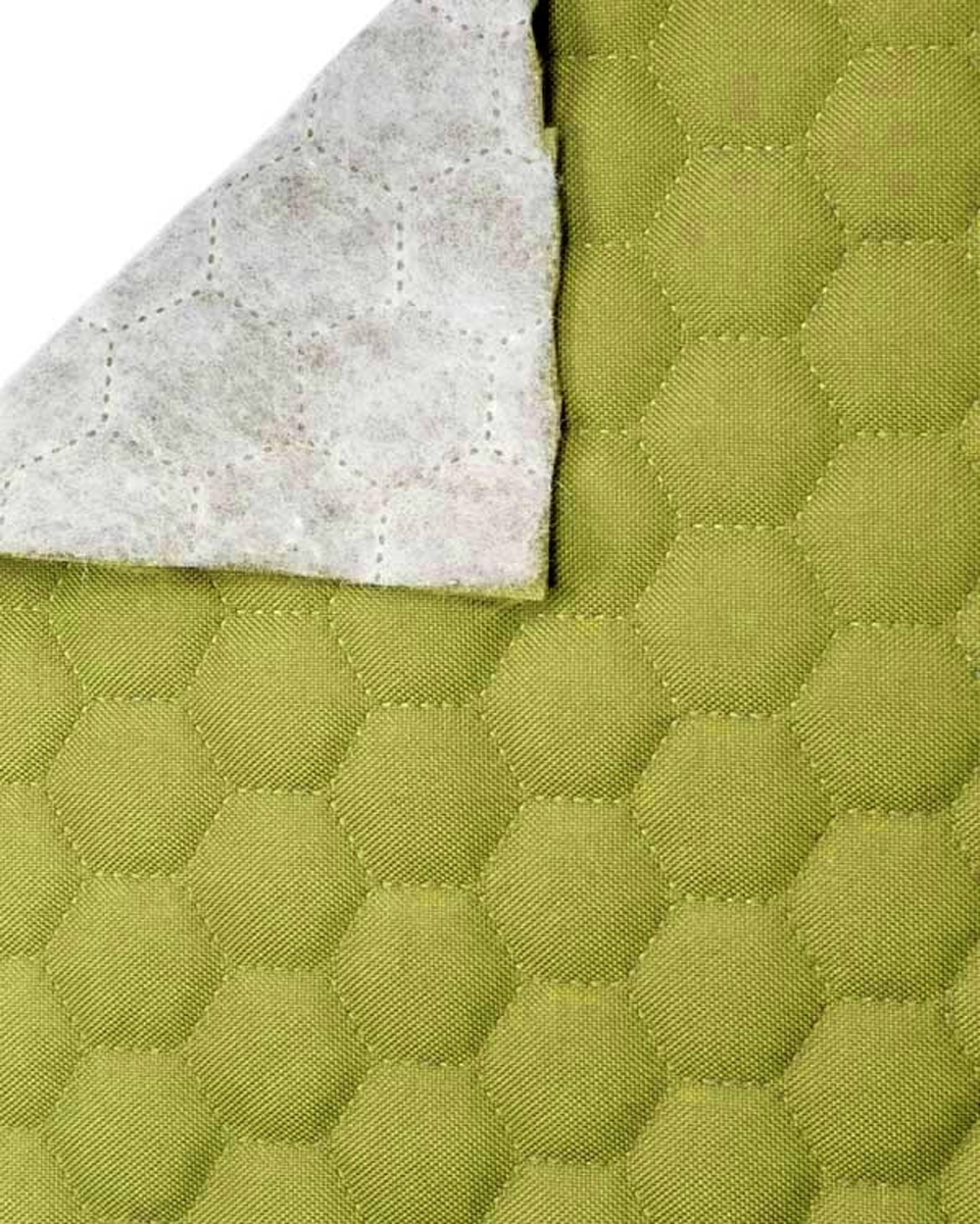 Quilted polyester fabric Oxford 600d pu*2 waterproof honeycomb (041) light green 160 cm Quilted polyester fabric Oxford 600d pu*2 waterproof honeycomb (041) light green 160 cm
