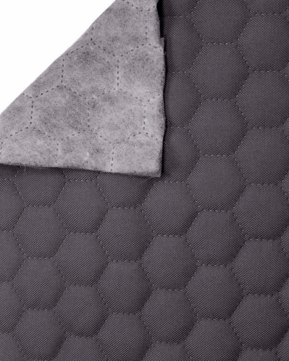 Quilted polyester fabric Oxford 600d pu*2 waterproof honeycomb (155) grey 160 cm Quilted polyester fabric Oxford 600d pu*2 waterproof honeycomb (155) grey 160 cm