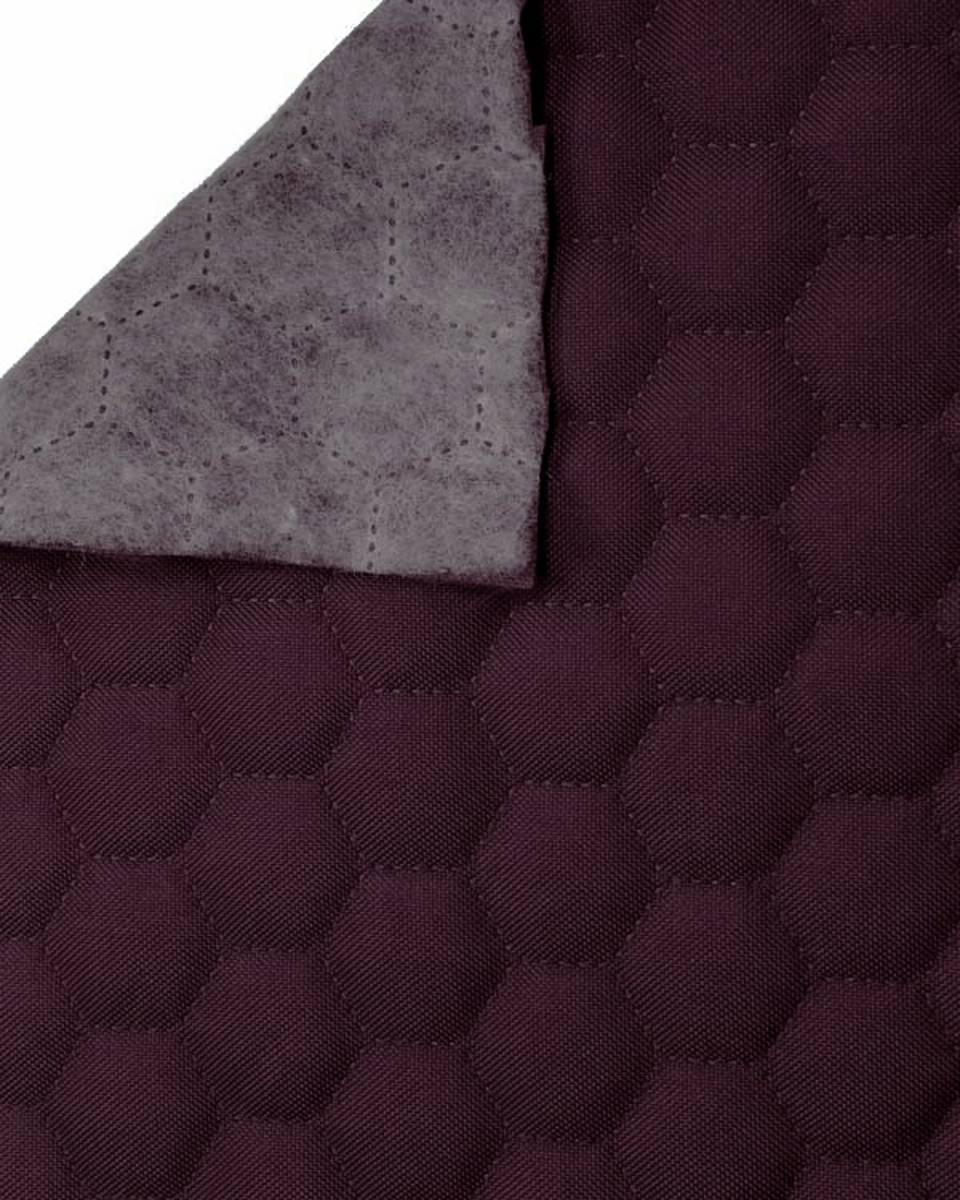 Quilted polyester fabric Oxford 600d pu*2 waterproof honeycomb (174) dark violet 160 cm Quilted polyester fabric Oxford 600d pu*2 waterproof honeycomb (174) dark violet 160 cm