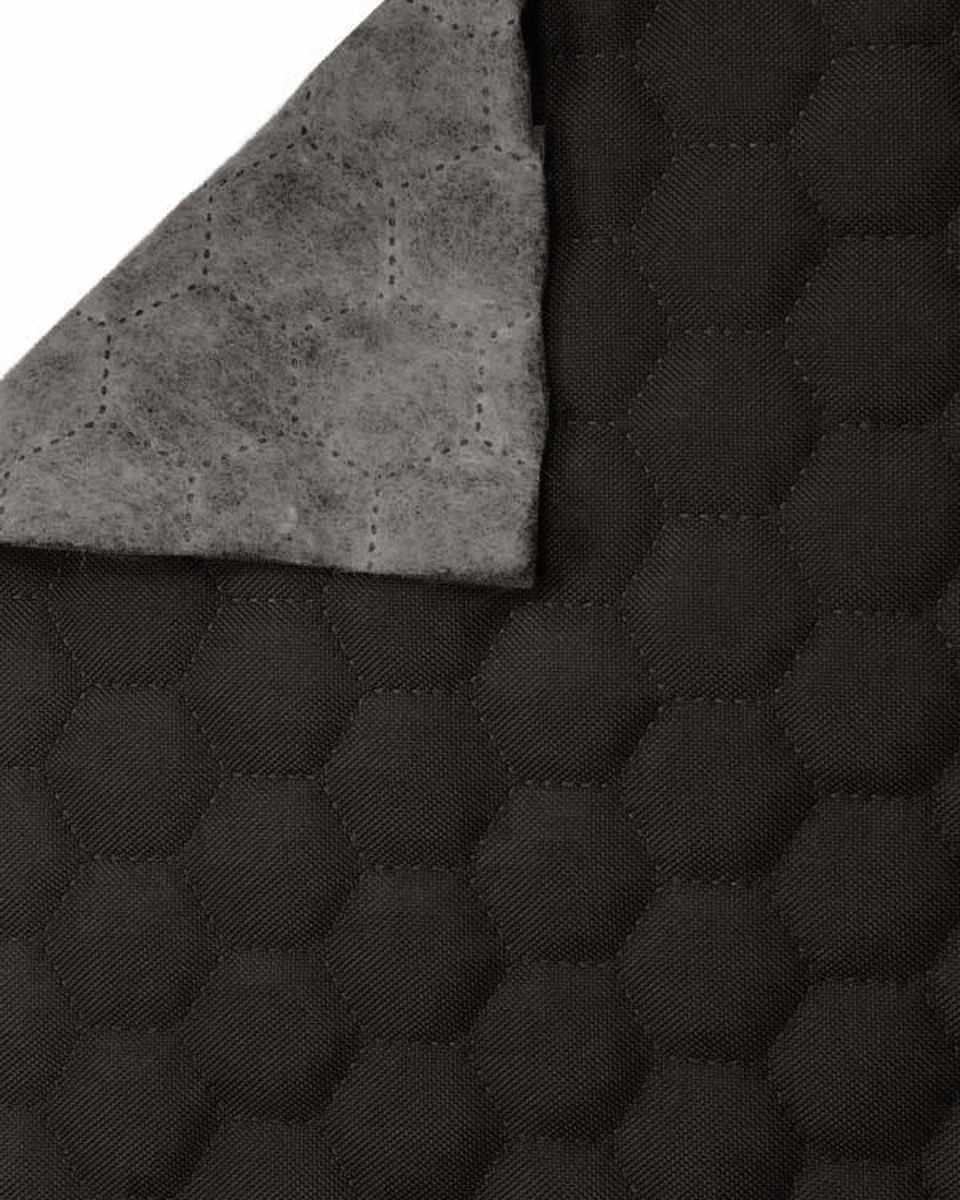 Quilted polyester fabric Oxford 600d pu*2 waterproof honeycomb (301) graphite 160 cm mb