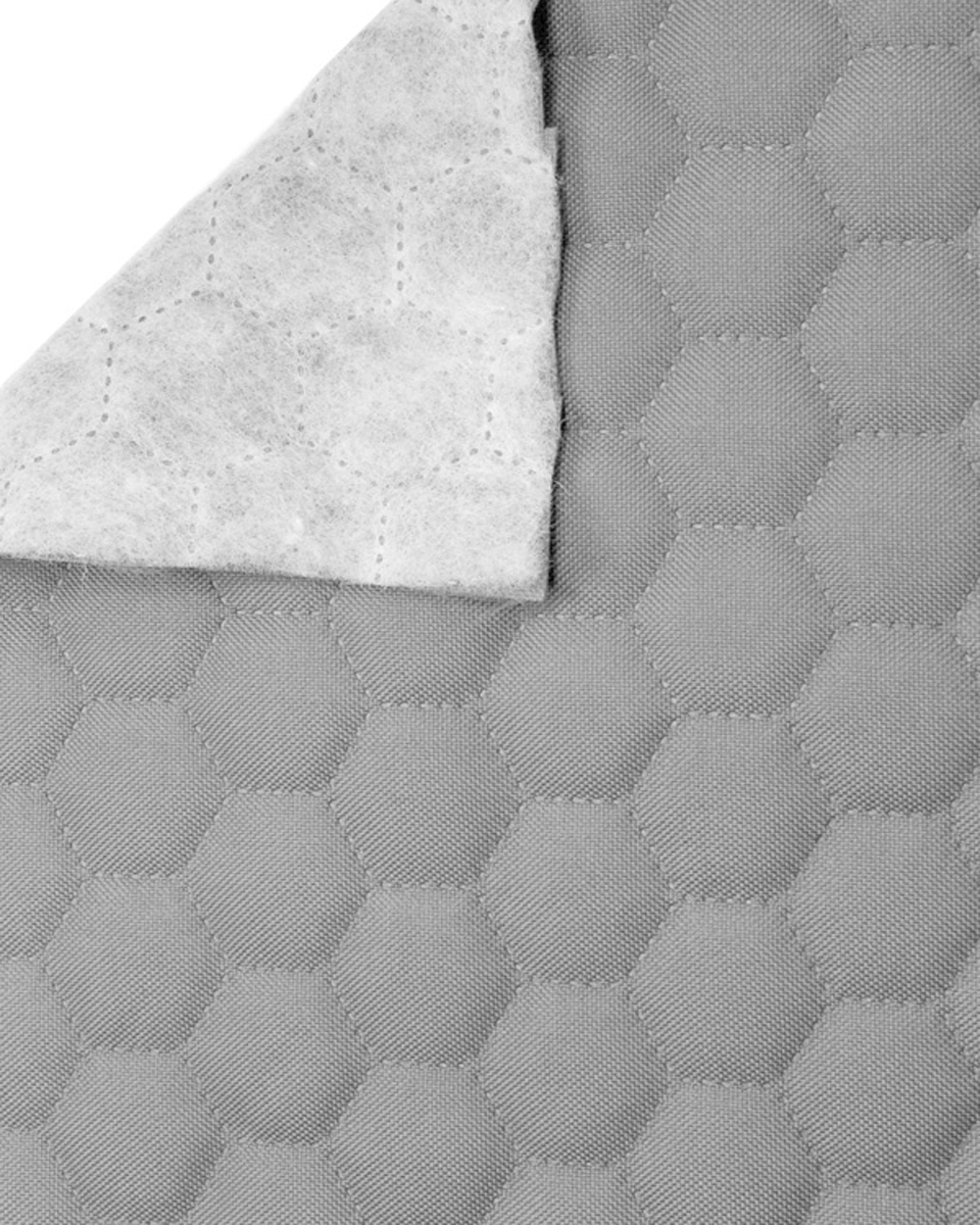 Quilted polyester fabric Oxford 600d pu*2 waterproof honeycomb (336) light grey 160 cm Quilted polyester fabric Oxford 600d pu*2 waterproof honeycomb (336) light grey 160 cm