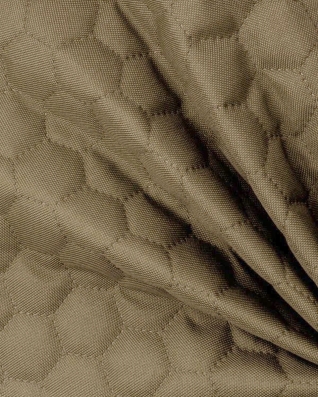Quilted polyester fabric Oxford 600d pu*2 waterproof honeycomb (573) beige 160  cm 1 mb