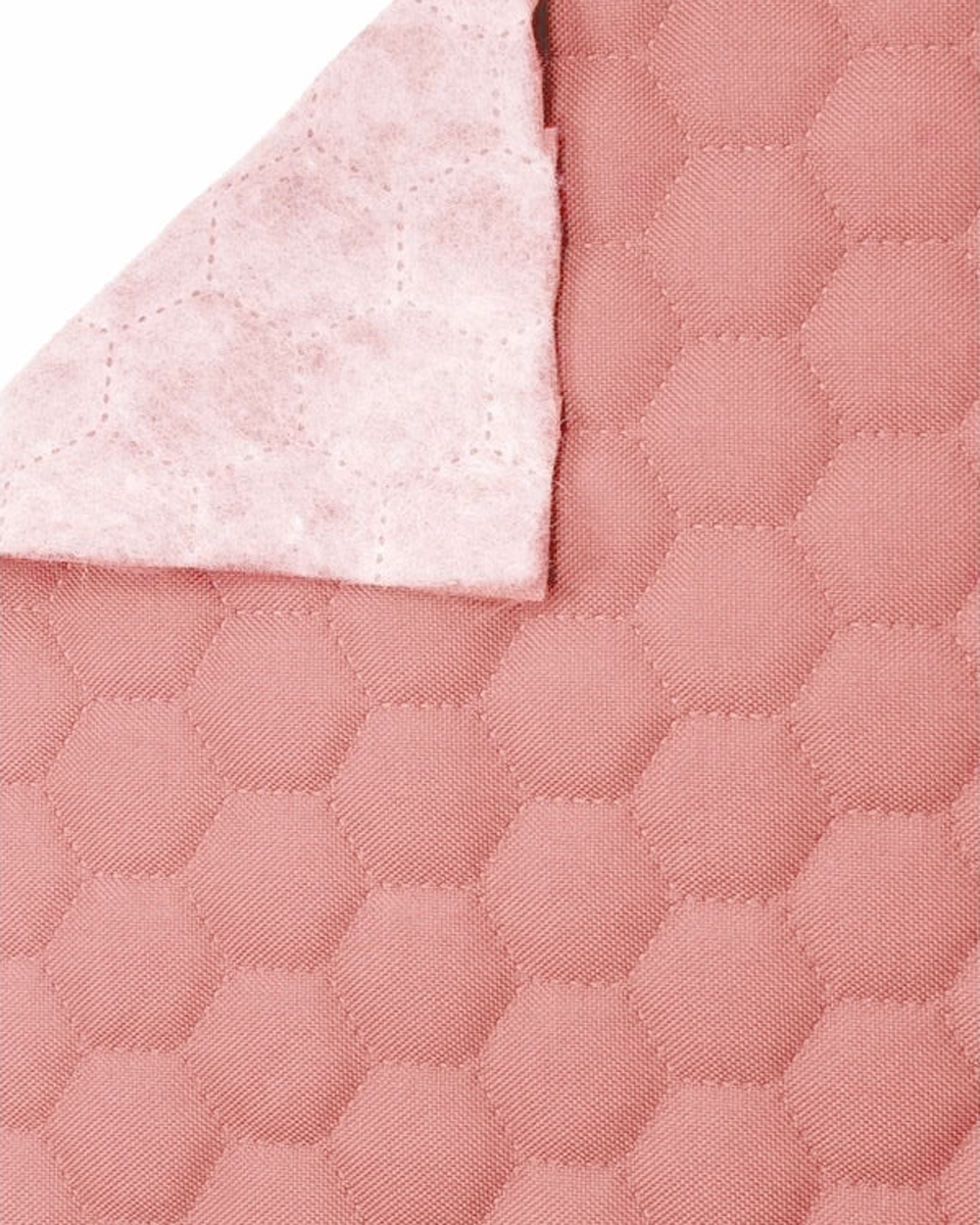 Quilted polyester fabric Oxford 600d pu*2 waterproof honeycomb (811) light pink 160 cm